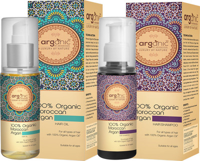 

Aryanveda Herbals 100% Moroccan Argan Hair Oil & Shampoo Combo Pack(200 ml)