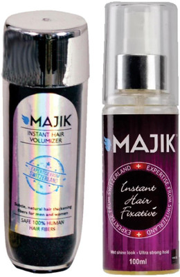 

Majik Hair Building Fiber 54 Gm Medium Brown With Hold Spray(54 g)