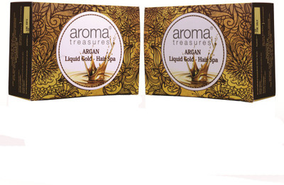 

Aroma Treasures Argan-Liquid Gold Hair Spa by Aroma Treasures Pack Of 2(64 g)
