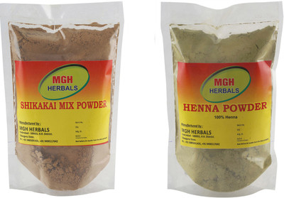 

MGH Herbals Shikakai Mix and Henna Powder Combo(400 g)