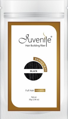 Juvenile Hair Building Fiber Blad Spot Scalp Coverage Refill Bag Black(30 g)