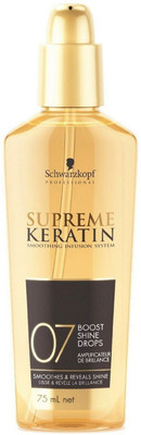 

Schwarzkopf Supreme Keratin Smoothing Infusion System 07 Boost Shine Drops(75 ml)