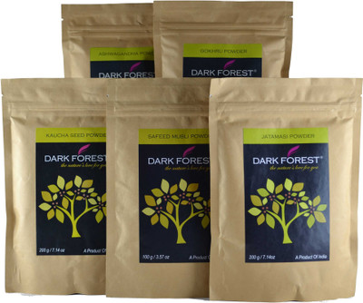 

Dark Forest Ashwagandha,Kaucha,Safed Musli,Gokhru,Jatamansi Combo(900 g)