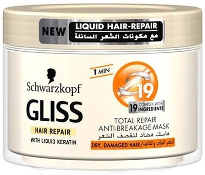 

Gliss Total Repair Anti-Breakage Hair Mask With Liquid Keratin(199 ml)