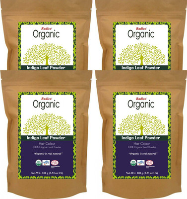 

Radico 100% Organic Indigo Leaf Powder for Hair Coloring (Set of 4)(400 g)