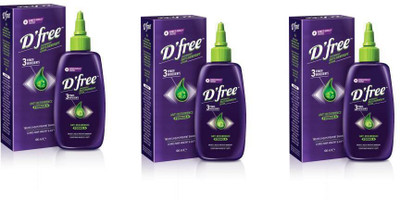 

D'free Anti Dandruff Lotion With Anti Recurrence Formula 3x100ml(300 ml)