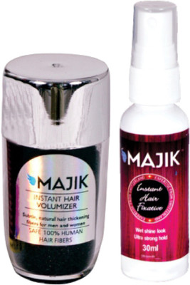 

Majik Hair Building Fiber 18 Gm Medium Brown With Hold Spray(18 g)