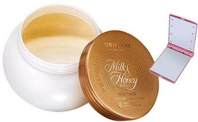 

Oriflame Sweden MILK AND HONEY GOLD HAIR MASK WITH SMART POCKET MIRROR(250 ml)