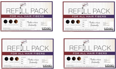 

Kabello hair Building fiber Keratein protien set of 4 Dark Brown(48 g)