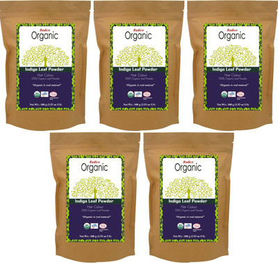 

Radico 100% Organic Indigo Leaf Powder for Hair Coloring (Set of 5)(500 g)