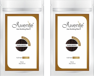 

Juvenile Hair Building Fiber Hair Fibers Refill Bag Dark Brown 30gm Pack of 2 JVNLRB30DB2pc Extreme Hair Volumizer Powder(60 g)