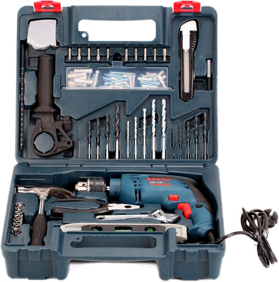 

Bosch GSB 13 RE + 100 Pcs Accessory Kit Professional 060 121 71F6 Hammer Drill(13 mm Chuck Size, 301 W)