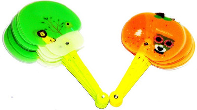 

Globalgifts Foldable Graphic Print Multicolor Hand Fan(Pack of 2)