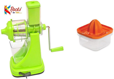 

Rocks Plastic Hand Juicer(Multicolor Pack of 2)