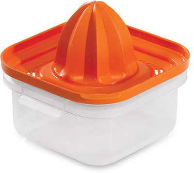 

ADMI ABS Plastic ORANGE LEMON SQUEEZER Manual with container - Orange Plastic Hand Juicer(Orange)