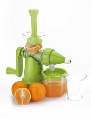 NICE Fruite and Vegetable Juicer With Steel Handle Plastic Hand Juicer(Green, Green Pack of 1)