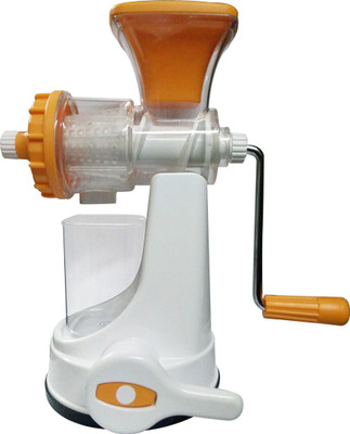 Golddust s Ganesh Manual Fruit and Vegetable Plastic Hand Juicer(White, Orange Pack of 1), Orange;white