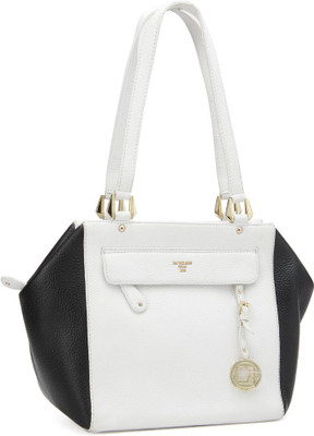 

Da Milano Shoulder Bag(White, Black), Black;white
