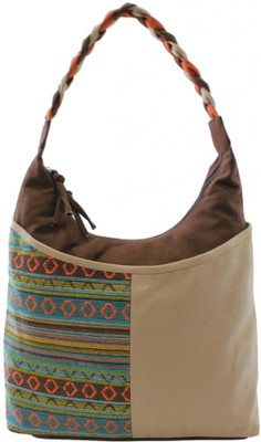 

Anekaant Shoulder Bag(Brown, Beige), Beige;brown