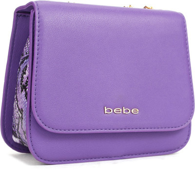 

BeBe Women Evening/Party Purple Genuine Leather Sling Bag