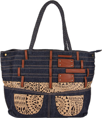 

Monett Shoulder Bag(Blue, Beige), Beige;blue