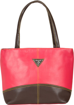 

Cottage Hand-held Bag(Pink, Brown), Brown;pink