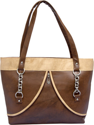 

Emblazon Shoulder Bag(Brown, Beige), Beige;brown