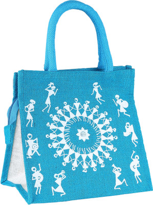 

Jute Tree Hand-held Bag(Blue, White)