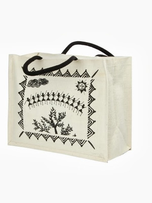 

Jute Tree Hand-held Bag(White)