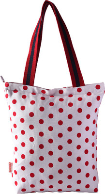 

Nostaljia Tote(White, Red), Red;white