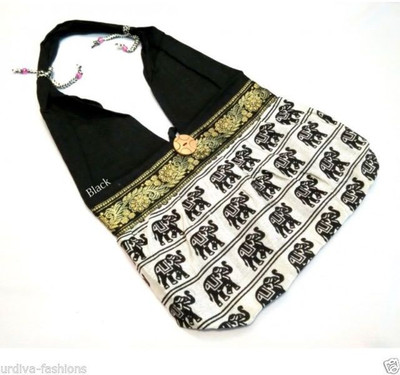 

Jaipuri Art Shoulder Bag(Black)