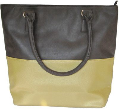 

One Look Shoulder Bag(Yellow, Brown), Brown;yellow