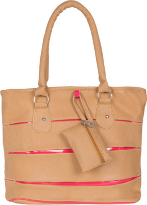 

Cottage Hand-held Bag(Tan, Pink), Pink;tan