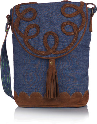 Shaun Design Messenger Bag(Blue)