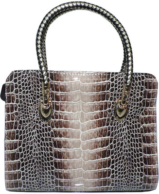 

Elligator Hand-held Bag(Brown, Silver)