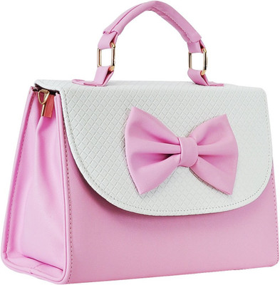 

Hawai Hand-held Bag(White, Pink), Pink;white