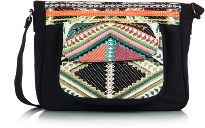 

Shaun Design Messenger Bag(Black)