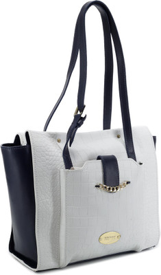 

Hidesign Shoulder Bag(White, Blue), Blue;white