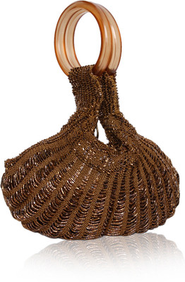 

Juvalia Hand-held Bag(Brown, Gold)