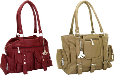 

Lady Bar Hand-held Bag(Maroon)