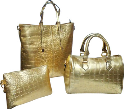 

Tanned Hand-held Bag(Gold)