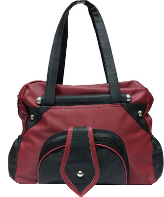 

Lifestyle Fashion Hand-held Bag(Maroon, Black), Black;maroon
