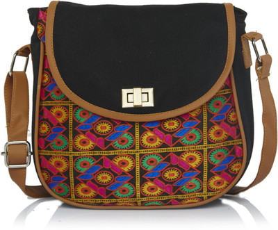 

Haqeeba Women Casual Multicolor Canvas Sling Bag