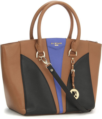 

Da Milano Hand-held Bag(Black, Tan)