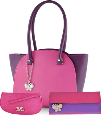 

Butterflies Hand-held Bag(Pink, Khaki), Khaki;pink