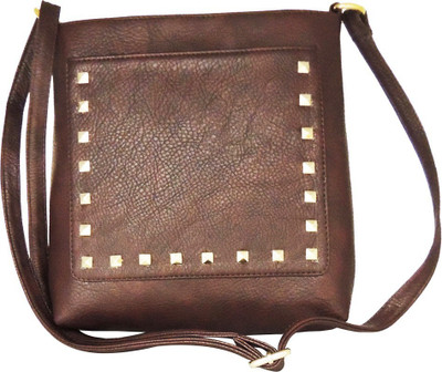 

Yours Luggage Women Casual Brown Leatherette Sling Bag