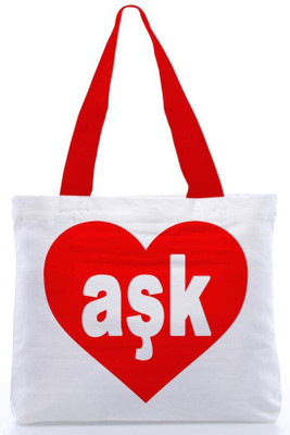 

Snoogg Tote(White, Red), Red;white