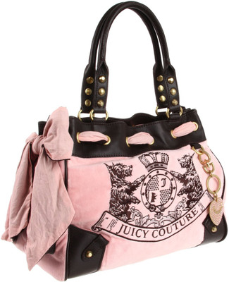 

Juicy Couture Hand-held Bag(Pink, Black), Black;pink