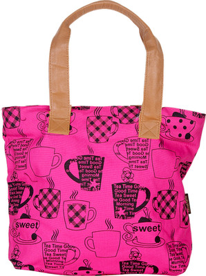 

Kanvas Katha Tote(Pink)