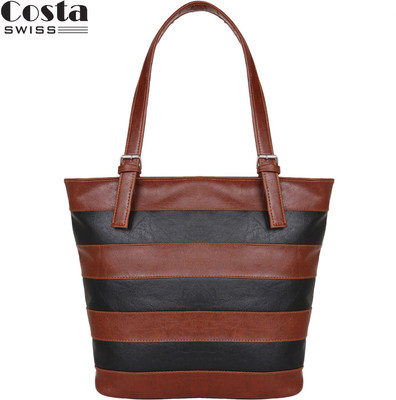 

Costa Swiss Shoulder Bag(Brown, Black), Black;brown